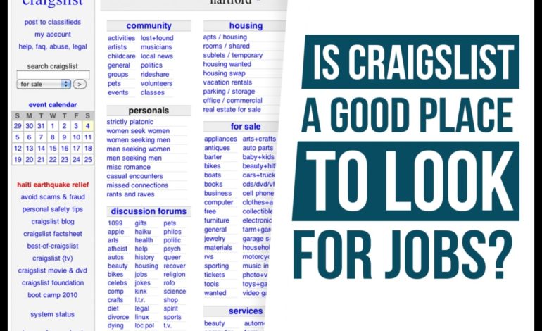 Craigslist Find Jobs, Housing, and More