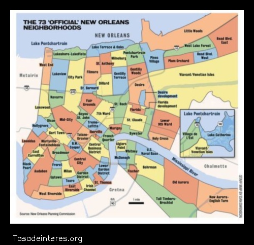 new orleans neighborhood map
